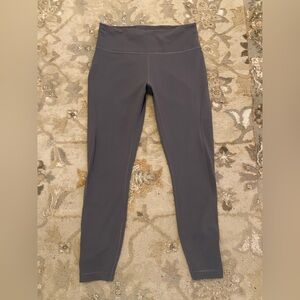 Lululemon- Wunder Train Mesh Panel High Rise Tight 25” in Solar Grey